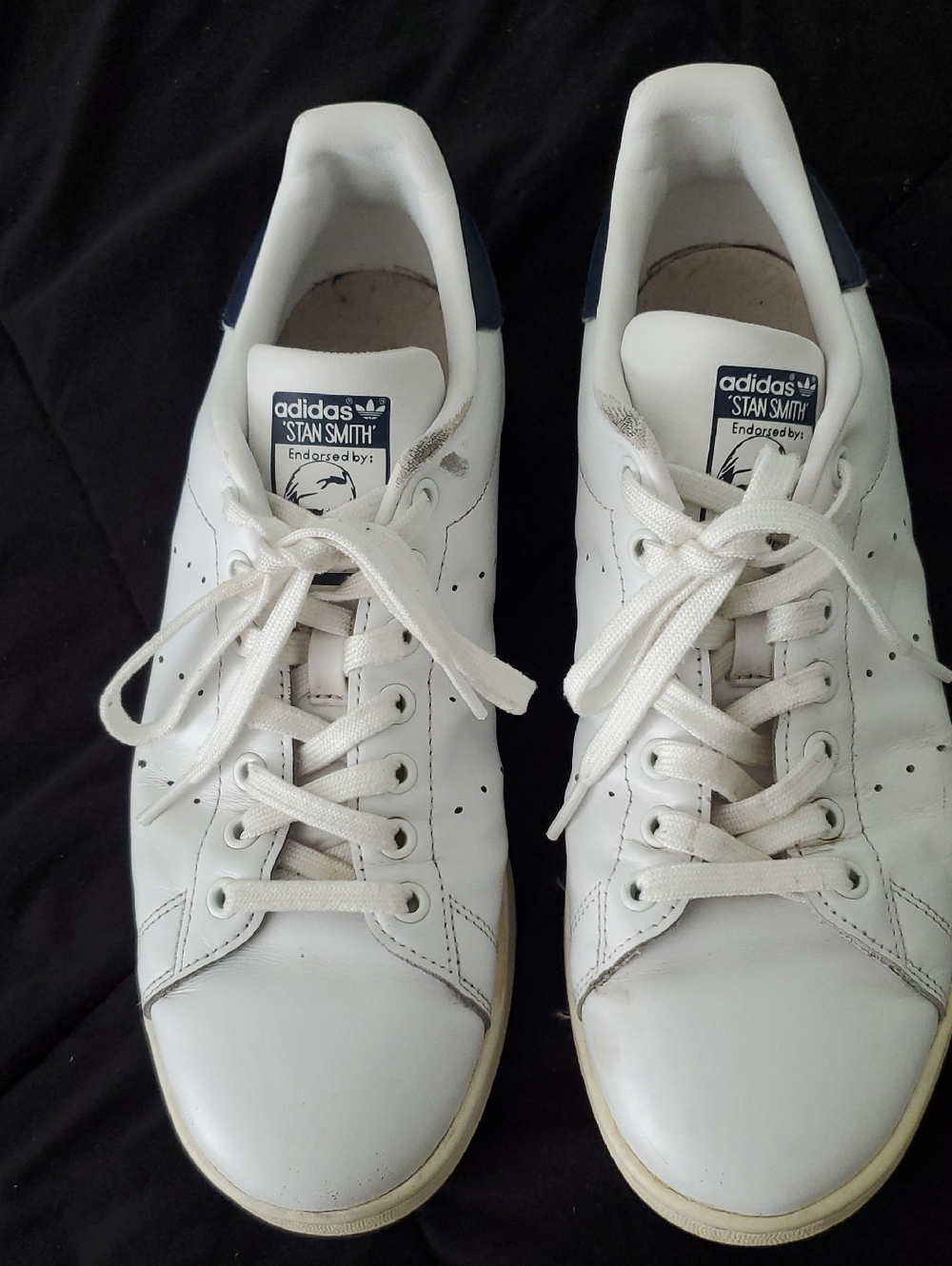 Men's Adidas Stan Smith White Originals Leather Classic Sneakers Size 9.5